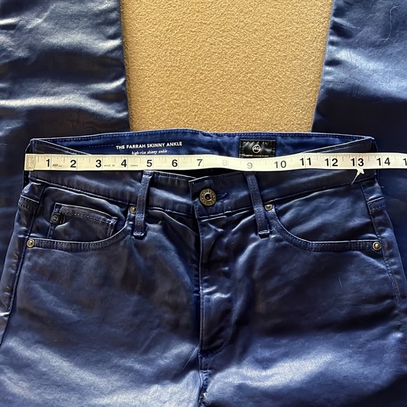 AG Farrah Skinny Ankle High Rise Leatherette Coated Jean- Size 26 R - Picture 10 of 13